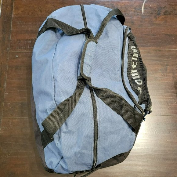 ROME Large 3-Pocket Duffle Bag 25x12" Blue Suitcase Gym Sport Carry-On Bag - Picture 8 of 10